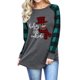 thumbnail image 2 of Pntutb Moda Mujer Casual tops Manga larga Impreso Plaid Camiseta de mujer Pntutb Pntutb-2045, 2 of 5