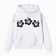 thumbnail image 4 of KPOPLK Floral Print Cute Hoodie for Teen Girls Hoodies Preppy Trendy Sweatshirt Casual Pullover Sweatshirts White,Size 8-10 Years, 4 of 4