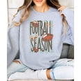 thumbnail image 6 of Olive Loves Apple Women's Football Season Coquette Bow Crewneck Sweatshirt, Gray, Medium, 6 of 8