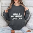 thumbnail image 2 of Jinhomg Novelty Sweatshirt for Women 2026 Trendy Letter Print Casual Tops Oversized Comfy Long Sleeve Drop Shoulder Pullover Ladies Cute Gift Dark Gray XXL, 2 of 6