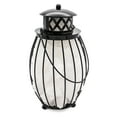 thumbnail image 1 of Black Iron Lantern Lamp w/ WHITE Salt Chunks, 1 of 2