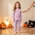 thumbnail image 2 of NOLDARES Toddler Girls Boys Halloween Pumpkin Pajamas Cotton Pjs for Boy Jammies Little Kids Sleepwear Clothes Sets(Light Pink,6-7 Y), 2 of 9