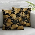 thumbnail image 3 of RUIYC Floral Ginkgo Leaves Pillow Covers, Pillow Cover Cushion Case for Bed Couch Sofa Farmhouse Decorative, 1 Pcs, 3 of 5