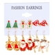 thumbnail image 5 of Juego de pendientes de combinación de Navidad para mujer, aretes de tuerca de circón brillante, árbol de Navidad, copo de nieve, Santa Claus, joyería de fiesta, 6 pares, 5 of 5