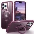 thumbnail image 1 of Magnetic for iPhone 16 Pro Max Case [Compatible with Mag-safe] with Stand, [Military Grade Drop Protection] Shockproof Translucent Back Slim Protective, 1 of 10