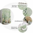 thumbnail image 5 of Small Stall Shower Curtain 36x72 Inch Narrow Half Size Sage Green Coastal Bath Curtains Bathroom Decor Ocean Wave Starfish Shell Coral Waterproof Fabric Shower Curtain Set with Hooks 36 Inch, 5 of 6