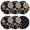 Brown, variant on Black Red Coasters Set of 2, White Circle Geometric Abstract Texture Absorbent Coasters for Drinks, Coaster for Bar Office Dining Coffee Table Accessories Decor, Non Slip Round Desk Coaster