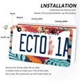 thumbnail image 5 of GZHJMY Colorful Palm Leaves License Plate Frames Set of 2, Universal Aluminum License Plate Holders 2 Holes Car Tag Frames Automotive Exterior Accessories with Screw Caps Decorative, 5 of 7