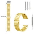 thumbnail image 2 of GoldCherry For Galaxy Gear S2 Classic 42mm Bands,Stainless Steel Smart Wrist Bands Metal Replacement Straps Business Wristband Bracelet for Samsung Galaxy Active/Gear S2 Classic SM-R732(Gold), 2 of 7