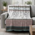 thumbnail image 2 of Grey Stripes Abstract Blanket Soft Cozy Warm Throw Blanket for Couch, Plush Fuzzy Flannel Fleece Blankets for Sofa, Geometric Spring Flowers Country Bed Blankets Lightweight Gifts for Women, 40"x50", 2 of 9