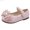 Pink, variant on Girls Sandals Fashion New Pattern Pearl Decoration Cute Flat Bottom Lightweight And Comfortable Hook Loop Princess Shoes Girls Closed Toe Flat Sandals Size US:7