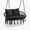 Black, variant on OSM 2-Seat Macrame Hammock Chair with Plush Cushion, Indoor Outdoor Hanging Boho Swing for Patio Porch Living Room, High Weight Capacity, Black