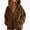 Coffee, variant on Lumosvexa Women's Hooded Fleece Coat, Long Sleeve Zipper Soft Comfort with Pockets Winter Warm Casual Coat White L