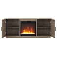 thumbnail image 6 of Evelyn&Zoe Dakota Rectangular TV Stand with Crystal Fireplace for TV's up to 65", Antiqued Gray Oak, 6 of 13