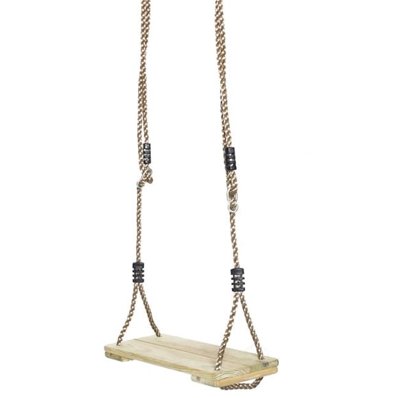 Balançoire d'Extérieur en Bois pour Arbre avec Cordes de Suspension, Naturel