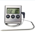 thumbnail image 1 of Digital Meat Thermometer Grill Food Cooking Thermometer Probe Steak Grill Thermometer Kitchen Cooking Tool Timer Temperature Manual Setting, 1 of 8