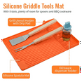 thumbnail image 4 of Silicone Grill Pad for Outdoor Grill Kitchen Counter, Food Griddle Mat, BBQ Grill Mats, Baking Mats, Grill Prep Trays, 4 of 7