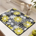 thumbnail image 2 of 2 Pack Washable Rubber Daisy Cute Floral Dish Drying Mats for Kitchen Counter Home Large Coffee Bar Pad Accessories and Decor for Utensils Stemware (2pcs 18''x24''+19.5''x12''), 2 of 3