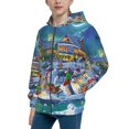 thumbnail image 2 of Kdxio Christmas Tree Pattern Kids Boys Girls Zip Up Hoodie 3D Printed Hooded Sweatshirt Hoody Coat with Pocket 7-12 Y-Small, 2 of 6