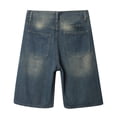 thumbnail image 5 of Youmylove Mens Baggy Jean Shorts Loose Fit Vintage Wide Leg Jeans Shorts Casual Straight Leg Denim Shorts Streetwear Comfy Stretch Jeans, 5 of 7