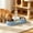 E, variant on Cififendec 2-in-1 Automatic Pet Feeder Water Bowl, 10.63"×7.87", Stainless Steel Food Bowl Self Water Dispenser Station For Small Medium Dog Cat Indoor Daily Feeding