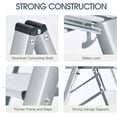 thumbnail image 2 of Step Ladder Aluminium Folding Ladder with Wide Steps Portable Slim Step Stool Household Ladder Stepladder with Multi-Function Silver, 2 of 7