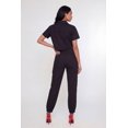 thumbnail image 3 of Women's Nylon Short Sleeve Cropped Button Front Shirt, 3 of 3