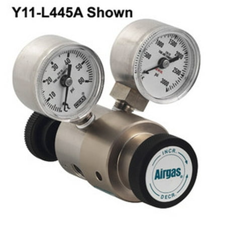 

Airgas Single Stage Stainless Steel 0-100 psi High Purity Mini Cylinder Regulator CGA-180