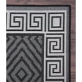 thumbnail image 6 of Contemporary Geometric Rug - 7 ft. 10 in. x 10 ft., Black, Indoor/Outdoor Bordered Rug, Fade Resistant, Water Proof Rug | Decorative Area Rugs, 6 of 8