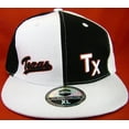 thumbnail image 6 of Texas Men's Fitted Flat Brim Baseball Caps (TX White, X-Large), 6 of 6