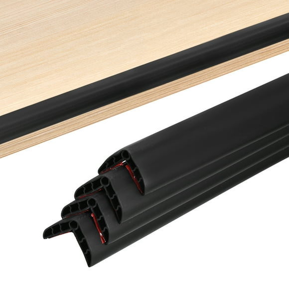 Uxcell 5 Pack Wall Corner Protector, 36"L x 1.4"W Self-Adhesive Corner Guards, Black Guard Edge Protector