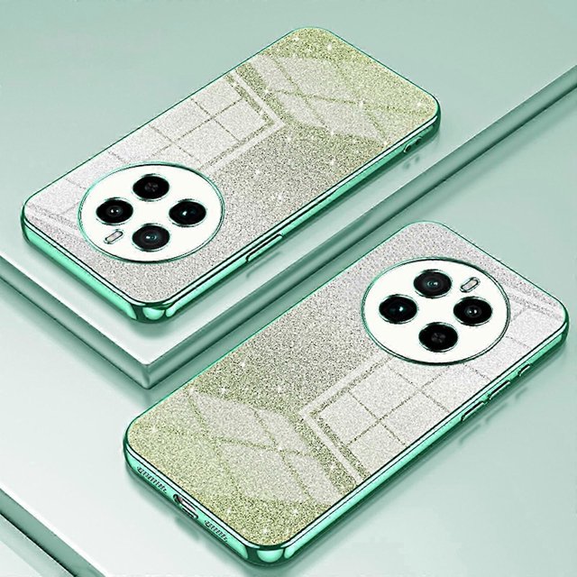 Compatible with Realme 12pro / 12 pro plus Case, Clear Glitter Electroplating Hybrid Protective Phone Cover, Slim Transparent Anti-Scratch Shock Absor