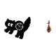 thumbnail image 1 of Reloj de pared con estatua de gato. Figura decorativa de acrílico silencioso (sin ). Ideal para baño, dormitorio, sala de estar, comedor u ofici, 1 of 8