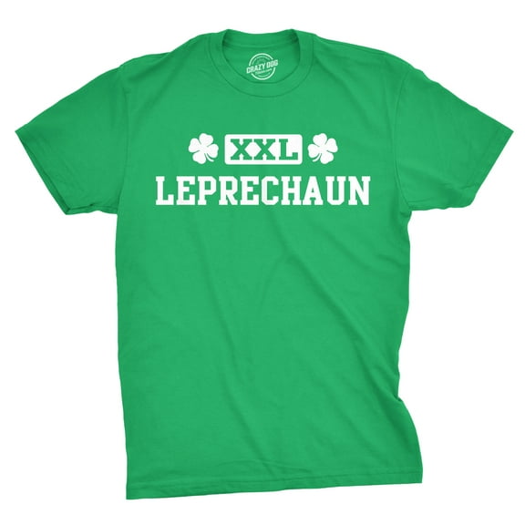 Mens XXL Leprechaun Funny Lucky Green Saint Patricks Day St Patty Green T Shirt Graphic Tees