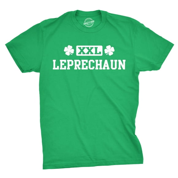 Mens XXL Leprechaun Funny Lucky Irish Saint Patricks Day St Patty Green T Shirt (Green) - XL
