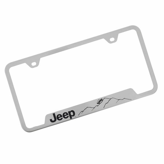 Jeep License Plate Frame Brushed (Chrome)
