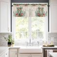 thumbnail image 2 of Christmas Western Kitchen Curtains and Valances Set, Rod Pocket Curtains Tier Farmhouse Window Curtains 24 Inch Length, Cowboy Boots Leaves Flowers Farmhouse 3 Piece Kitchen Curtains Set, 2 of 6