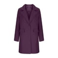 thumbnail image 5 of Womens Long Trench Coat Single Breasted Oversized Windproof Overcoat Fashion Open Front Outerwear with Pockets, 5 of 7