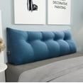 thumbnail image 3 of WOWMAX Sofa Daybed Large Filled Triangular Wedge Cushion Bed Backrest Positioning Support Pillow Reading Pillow Office Lumbar Pad with Removable Cover Blue 47 Inches, 3 of 7