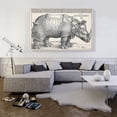 thumbnail image 2 of ARTCANVAS The Rhinoceros 1515 Canvas Art Print by Albrecht Durer - Size: 60" x 40" (1.50" Deep), 2 of 9