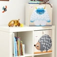 thumbnail image 4 of 3 Sprouts Children's Foldable Fabric Storage Cube Soft Toy Bin Basket, Yeti, 4 of 5