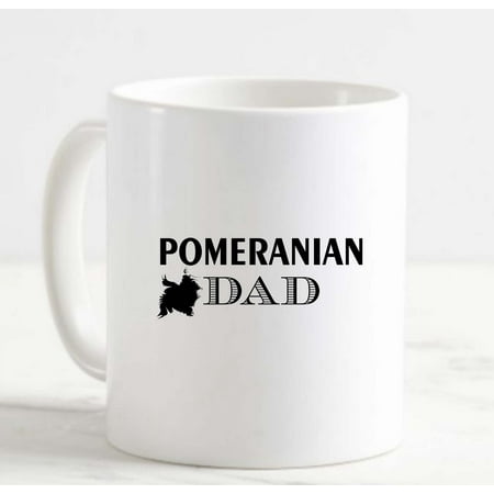 

Coffee Mug Pomeranian Dad Pet Parent Dog Puppy White Coffee Mug Funny Gift Cup