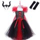 thumbnail image 4 of Disfraz de maléfica brillante para Halloween, vestido tutú de lujo para niñas, vestido elegante para niños, Reina malvada, Cosplay, ropa de bruja, vestidos largos - M 4-5 años Kuyhfg Bienvenido a Kuyhfg, 4 of 5