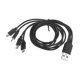 thumbnail image 1 of USB to MicroUSB Splitter Charging Cable for 4 Micro USB Devices at Once from Single USB Port USB Rechargeable Battery, 1 of 4