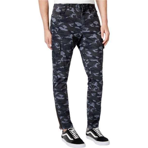 American Rag - Pantalones deportivos de camuflaje para hombre, color negro, 38 W x 32 L American Rag Persona que practica jogging