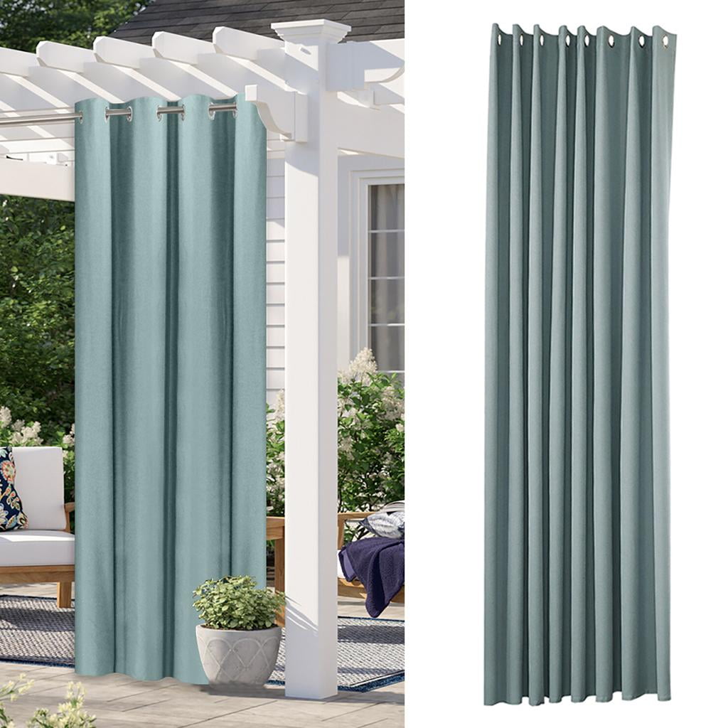 Waterproof Outdoor Curtain - Privacy Window Treatment Panels for Porch Outdoor Indoor Curtain Drapery for Garden/Courtyard Decoration Blue