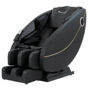 Zero Gravity Full Body Electric Shiatsu Massage Chair Recliner with Built-In Heat Foot Roller Air Massage System LSS-Track Stretch Vibrating Audio for Home Office,Black