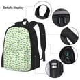 thumbnail image 3 of Disketp Frogs Jumping Large Capacity Backpack Lunch Bag Pencil Case Combination 3 Piece Set for Student, 3 of 7