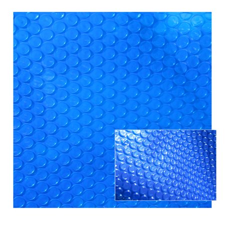 8-mil Solar Blanket for 12-ft Round Above-Ground Pools - Blue Cover with UV-Resistant Thermal