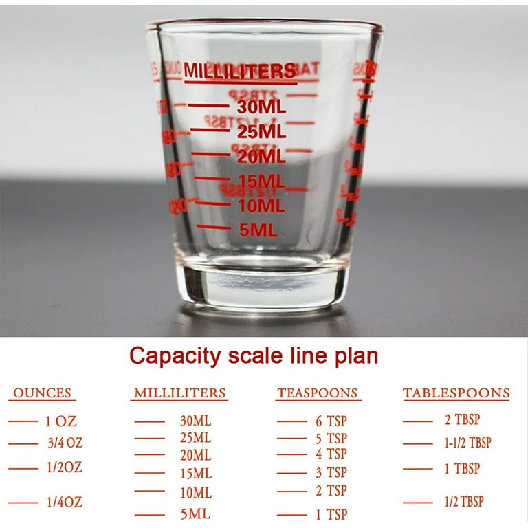 Kitchen Craft Glass Measuring Cup - ml, Grams, Cups, Shots, fl oz